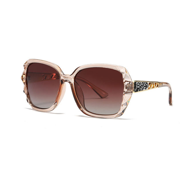 WQ3348 women's large frame anti-UV polarized sunglasses