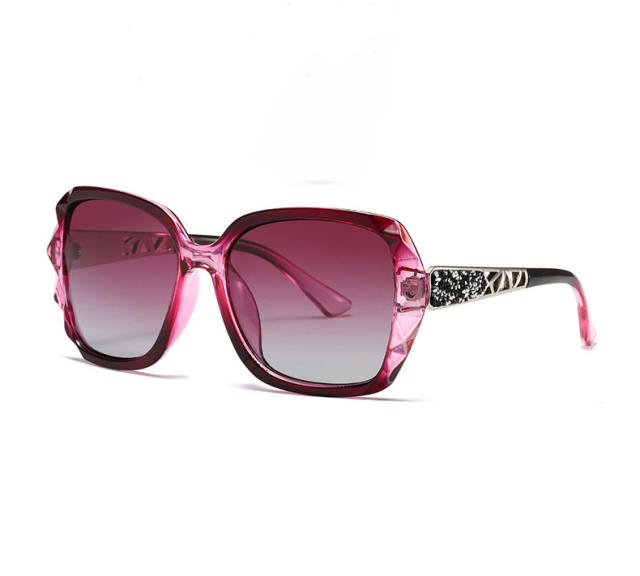 WQ3348 women's large frame anti-UV polarized sunglasses