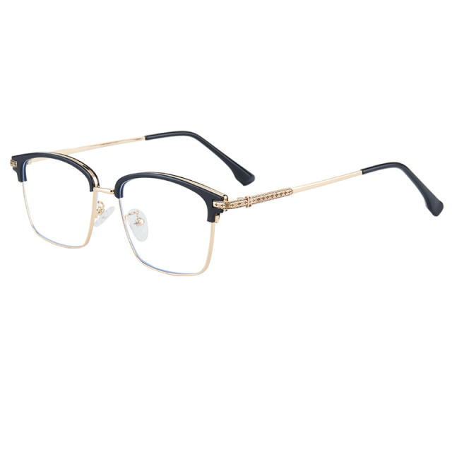 Ottoman 6210 New Half Frame Glasses Frame Vintage Business Metal Eyebrow Frame Versatile Cool Men's Glasses