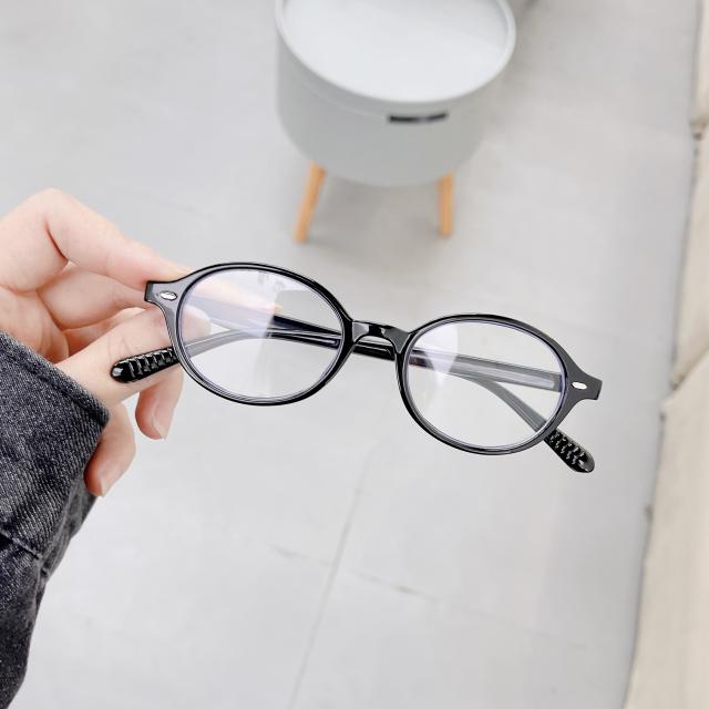 Ottoman 6120 New Korean Edition Oval Small Frame Anti Blue Light Flat Mirror Personalized Network Red Eyeglass Frame Female