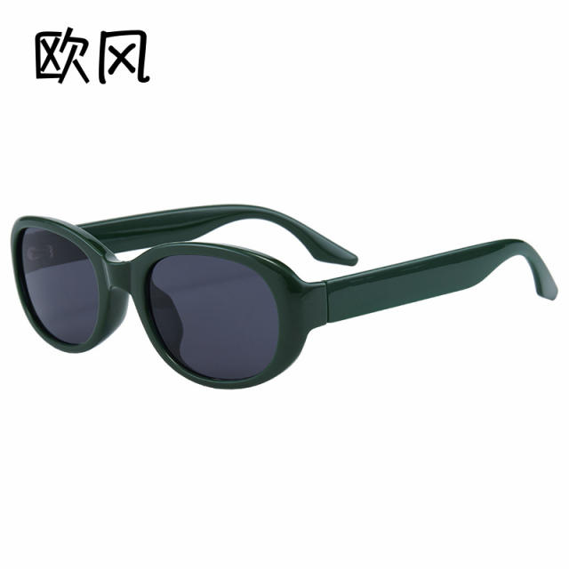 Ottoman 86618 New Retro Oval Frame Sunglasses for Women Korean Hip Hop Sunglasses Can Be Equipped with Myopia Frame