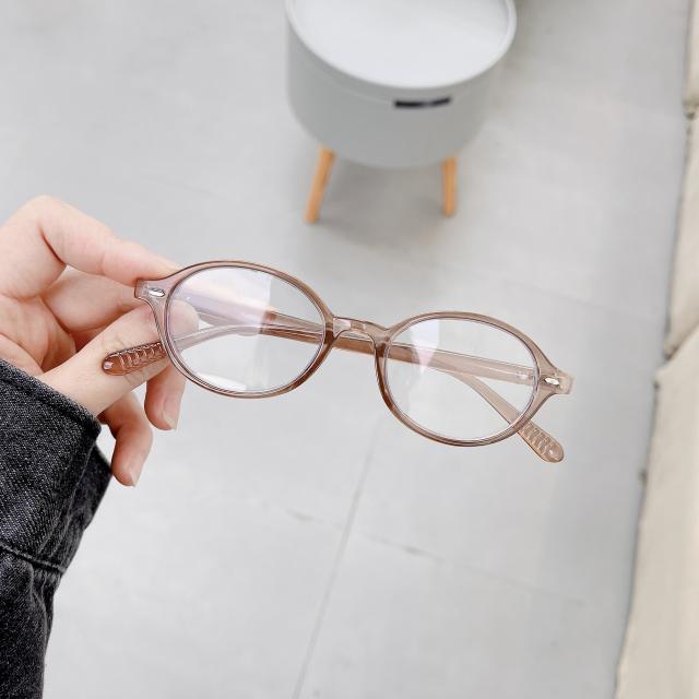 Ottoman 6120 New Korean Edition Oval Small Frame Anti Blue Light Flat Mirror Personalized Network Red Eyeglass Frame Female