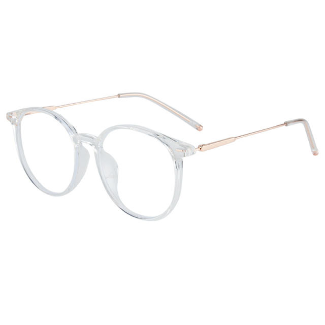 TR92003 ultra light brown glasses frame anti blue light can be equipped with a degree plain face display small Korean version flat light mirror
