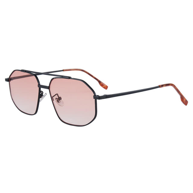 Ottoman 6203 New Polygonal Double Beam Metal Sunglasses Fashion Versatile Sunglasses Can Be Equipped with Myopia Frame