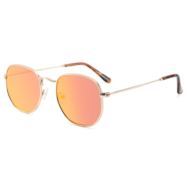 European and American fashion new metal frame coated with real film sunglasses for travel, sun protection, sunglasses for women, wholesale of high-quality glasses