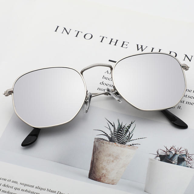 European and American fashion new metal frame coated with real film sunglasses for travel, sun protection, sunglasses for women, wholesale of high-quality glasses