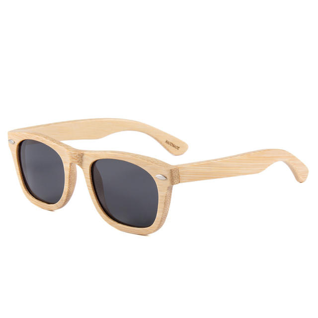 Cross border popular rice nail all bamboo and wood sunglasses, European and American retro sunscreen bamboo and wood glasses, high-end polarized sunglasses