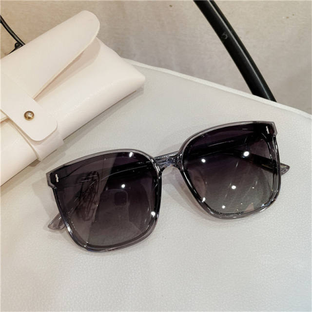 2023 New TR Lightweight Large Frame Square Polarized Sunglasses Women's Gradient Round Face Large Face Slim Sunglasses